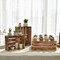 Wooden Crates Set of 3 - Large Rustic Wood Nesting Crates for Decoration, Display, Storage Boxes brown wooden crates farmers market deco wooden crates (Brown)